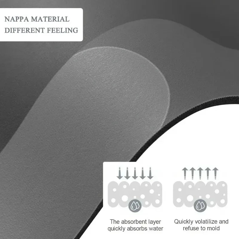 Diatomaceous Earth Bath Mat, Super Absorbent Non‑Slip Fast Drying Floor Mat for Shower Bathroom Bedroom Kitchen Laundry RV
