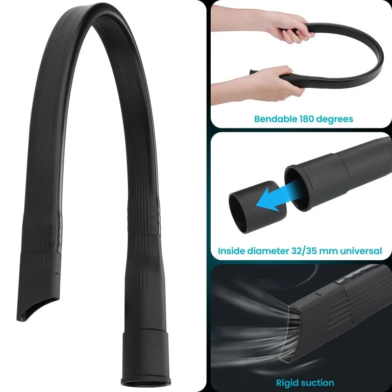 Long Flat Crevice Tool With 35mm To 32mm Hose Adapter Vacuum Cleaner Suction Nozzle Head Household Cleaning Tool Replacement