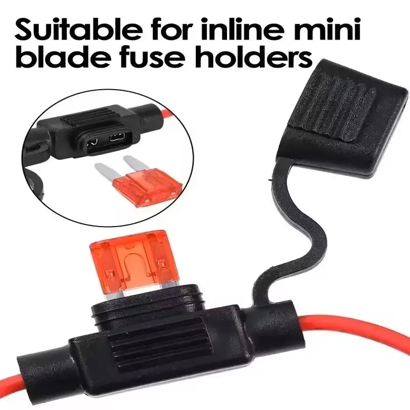 1Set Waterproof Power Socket Small Blade Type inline InLine Fuse Holders with 10A Fuse auto Car Replacement Fuses