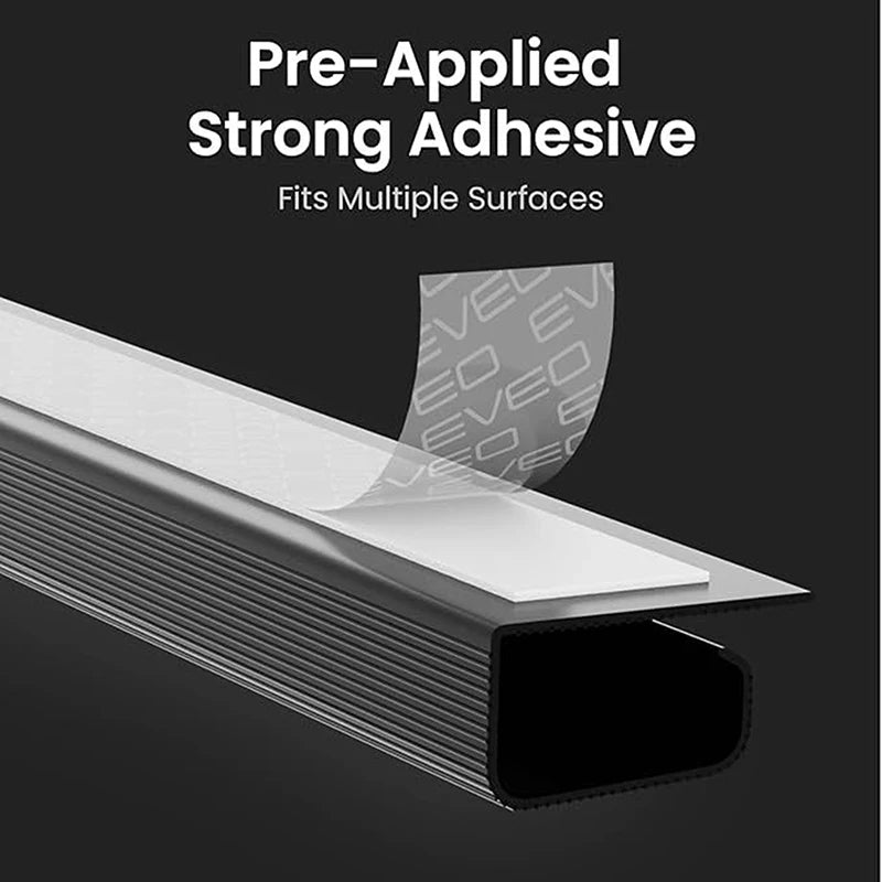 Self-Adhesive Under Desk Cable Raceway – 40cm/15.75in PVC Cord Organizer Strip, Hide Wires for Office and Home