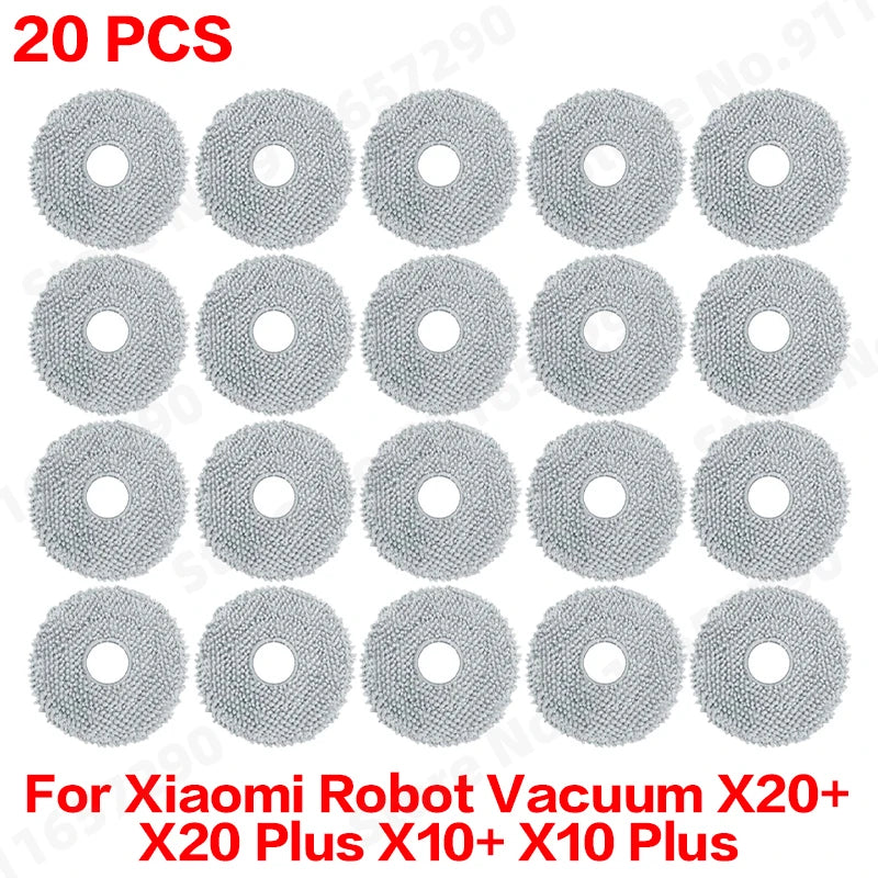 For Xiaomi Robot Vacuum X20 Plus/ X20+/X10+ / X10 Plus Spare Parts Accessories Main Side Brush Mop Cloth Dust Bag Filter