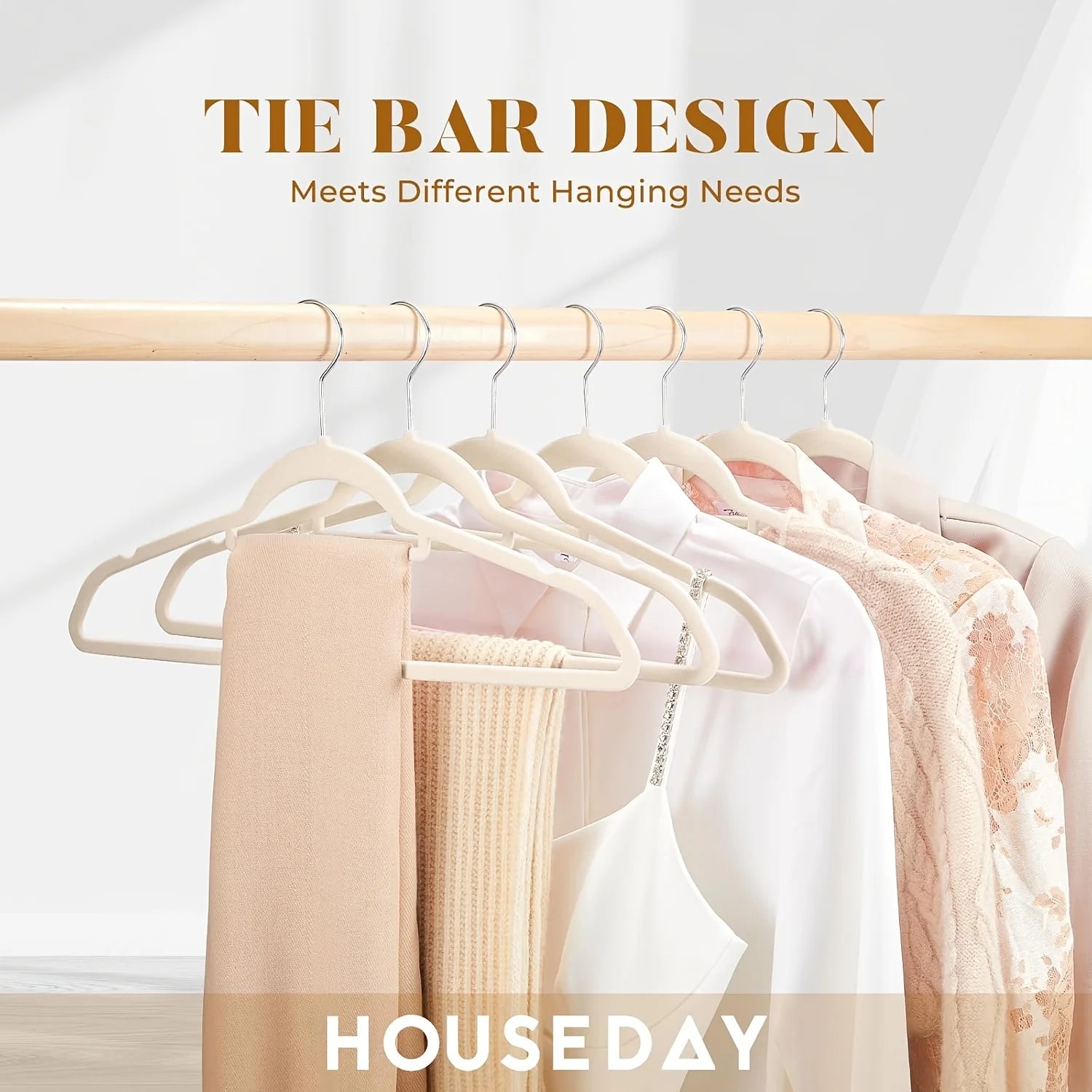 10/20/50/100 Pack High-Grade Flocked Velvet Clothing Hangers, Anti-Skid Felt Apparel Hangers Featuring 360-Degree Rotatable Hooks, Weight-Bearing Durable Jacket Hangers, Thin Space-Saving Closet Organizer Hangers