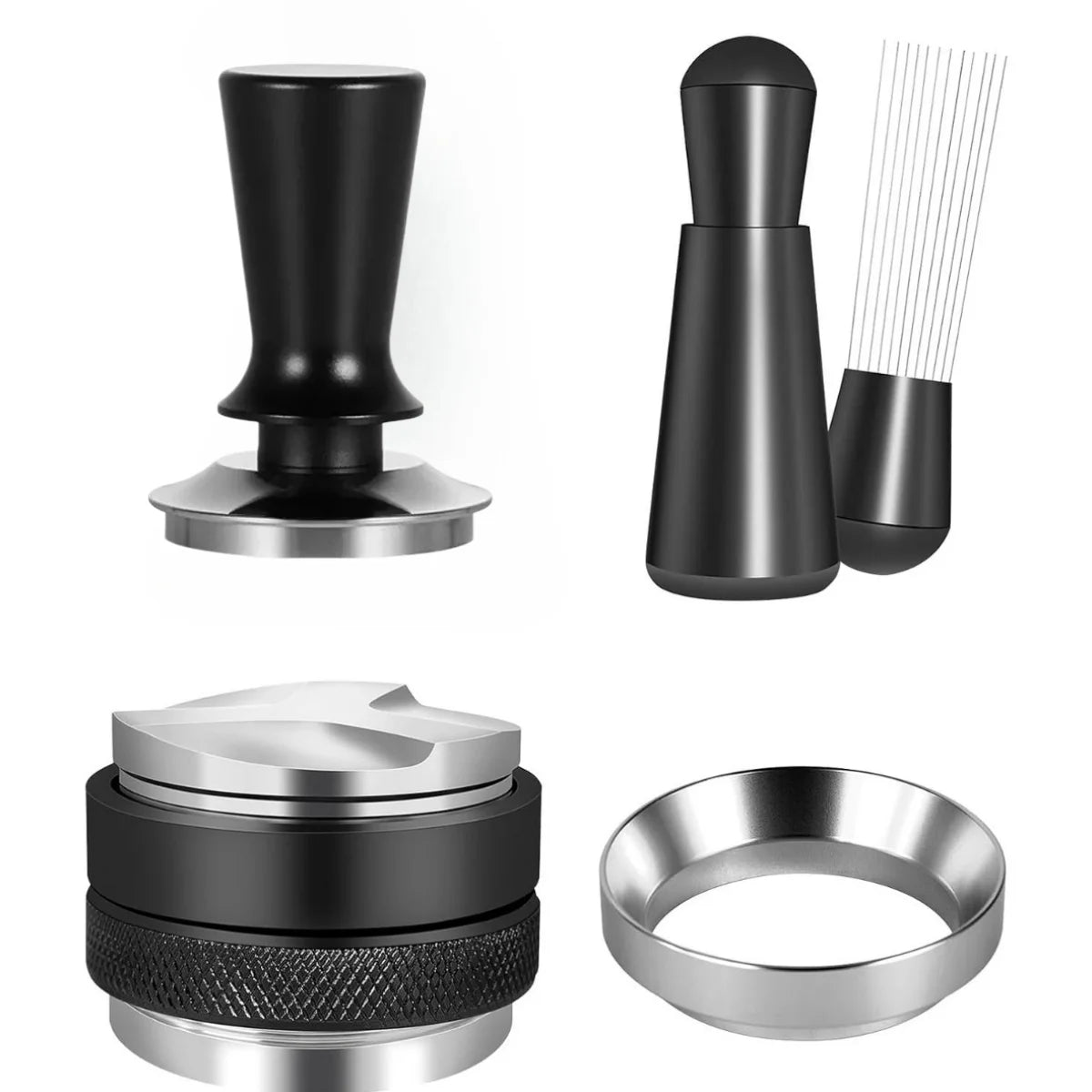 51mm 53mm 58mm Espresso Tamper Barista Coffee Tamper with Calibrated Spring Loaded Stainless Steel Tampers