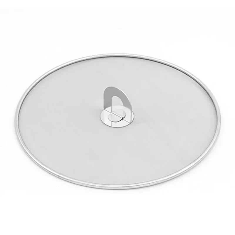 Stainless Steel Oil Proof Mesh Cooking Anti Splatter Split Guard Kitchen Gadget Splatter Proof Oil Cover Mesh Pot Lid Frying Pan