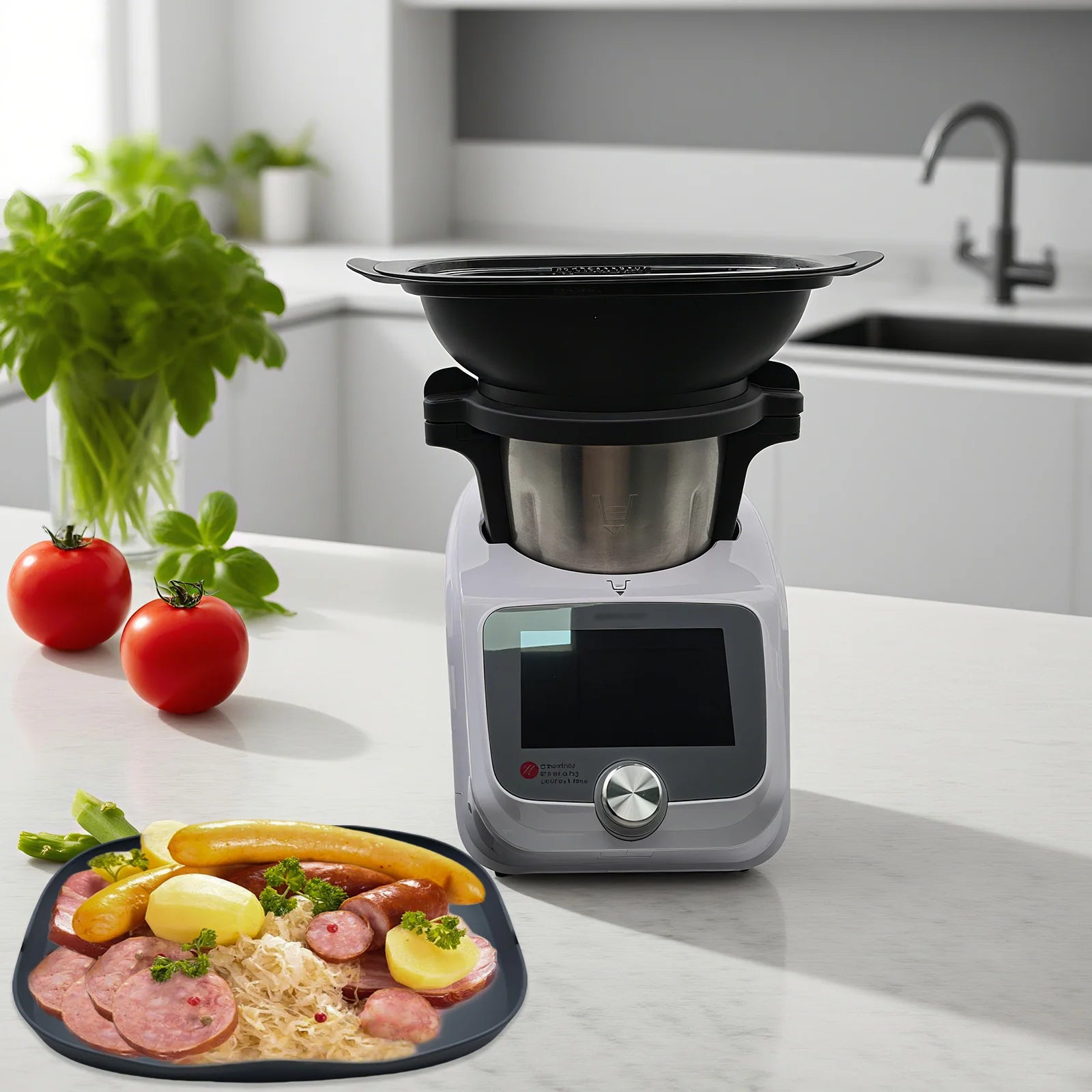 Silicone Steamer Dish Compatible With Monsieur Cuisine Smart/Connect/Trend Baking Tray, Or For Thermomix TM7 Kitchen Accessories