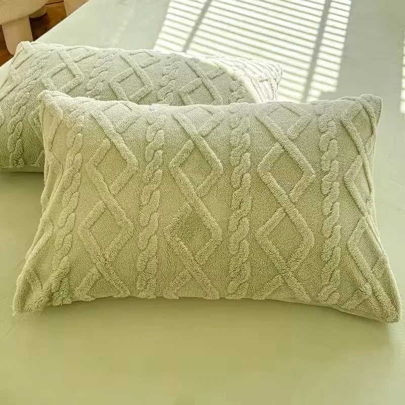 1pcs 2pcs Pillowcase Taff Velvet Pillow Cover 48x74cm Pillowslip Rectangle Cushion Cover Warm Pillow Case Fundas De Almohada