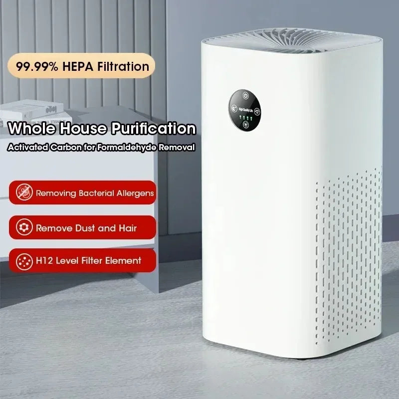180m² HEPA Air Purifier for Pet Hair Removal Dust Formaldehyde Germ Killer Negative Ion Cleaner for Home Office Bedroom