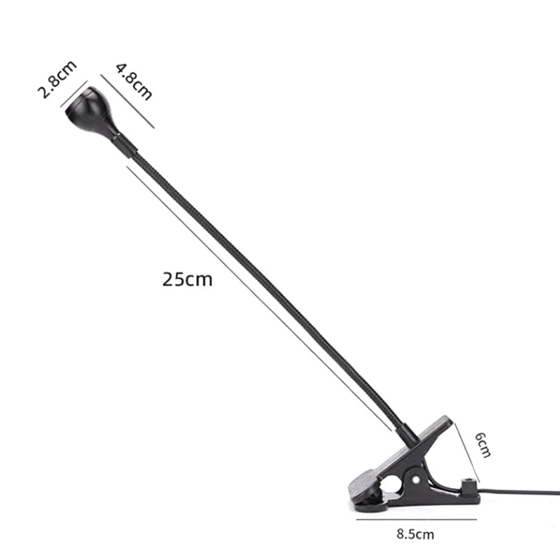 USB LED Table Lamp Reading Book Lights Home Flexible Night Lights For Bedroom Bedside Living Room Office Lighting Desk Lamp With Clip Holder Luminaria