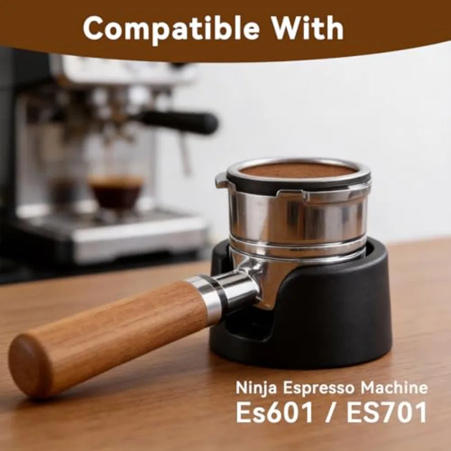 Portafilter Holder with Cleaning Brush and Non-Slip Silicone Tamping Station for Ninja Espresso Machine Luxe Cafe Pro ES601 ES7