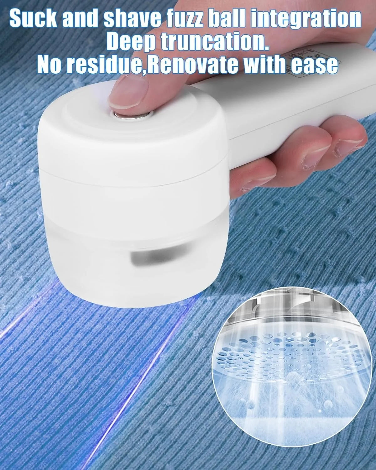 Electric Lint Remover Fabric Shaver for Clothes Portable Rechargeable Long-Lasting Battery Large Shaving Area 2 Speeds for Effortless Pilling Removal