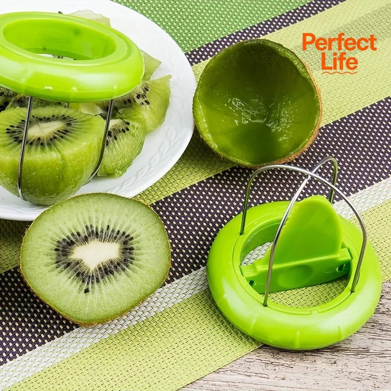 Fast Fruit Kiwi Cutter Peeler Slicer Kitchen Gadgets Stainless Steel Kiwi Peeling Tools Kitchen Creative Fruit Peeler