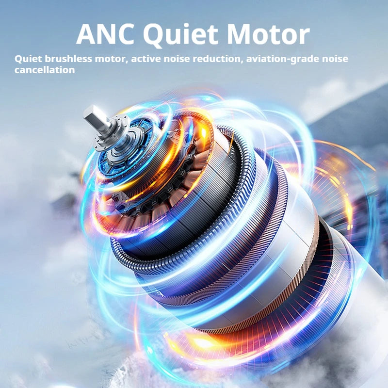 HOMEFISH Ice Compress High-Speed Cooling Fan Handheld Fans USB Rechargeable Portable LED Digital Display Travel Camping Outdoor
