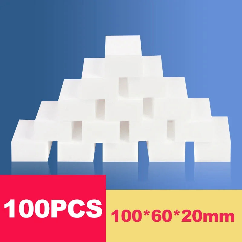 20/50/100 Pack Magic Melamine Sponge Eraser, Multi-Scene White Cleaning Sponge for Kitchen Bathroom Office Dish Washing Tools