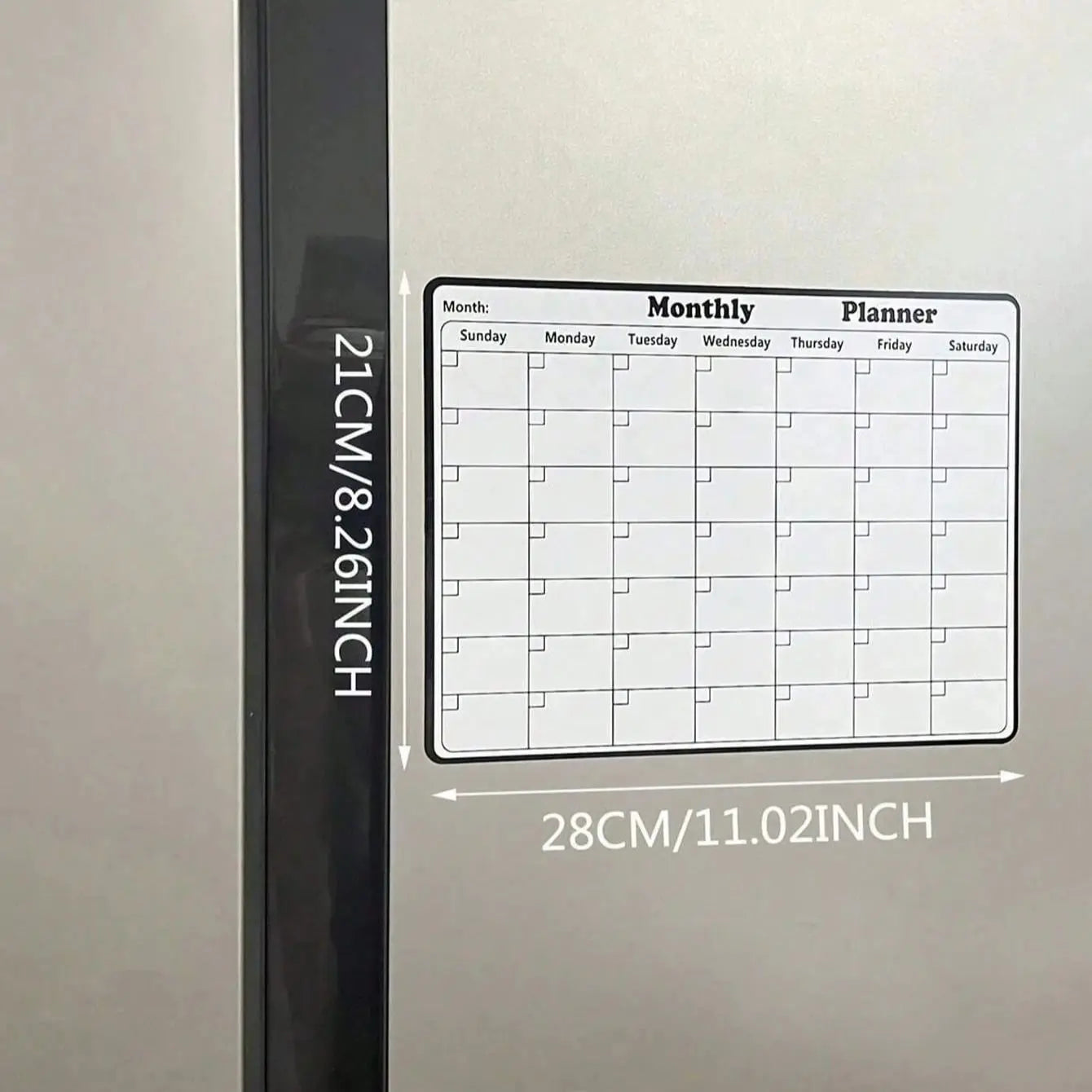 1/2Pcs Magnetic Refrigerator Dry Erase Calendar Monthly Planner Whiteboard Record Message Board Memo Pad Kitchen Fridge Decor