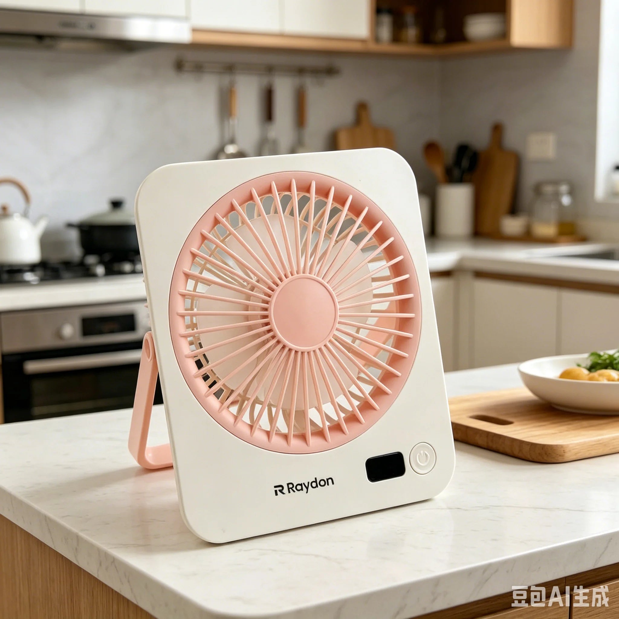 1pc Rechargeable USB mini desktop Fan, Power Display, 5-Speed Ultra Quiet Personal Cooling Fan, Foldable Handle Portable Fan, Suitable for Office, Home, Bedroom, Travel, Camping