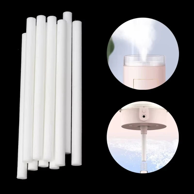 20pcs Mini USB Powered Humidifier Sticks 0.8cm X 8cm Portable Personal Desktop Room Filter Refill Wicks for Desktop Room Humidif