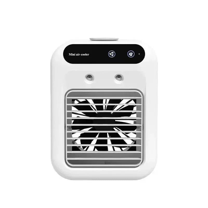 Portable Mini Desktop Air Cooler USB Rechargeable Personal Air Conditioner Fan Quiet Humidifying Mist Cooling For Home Office
