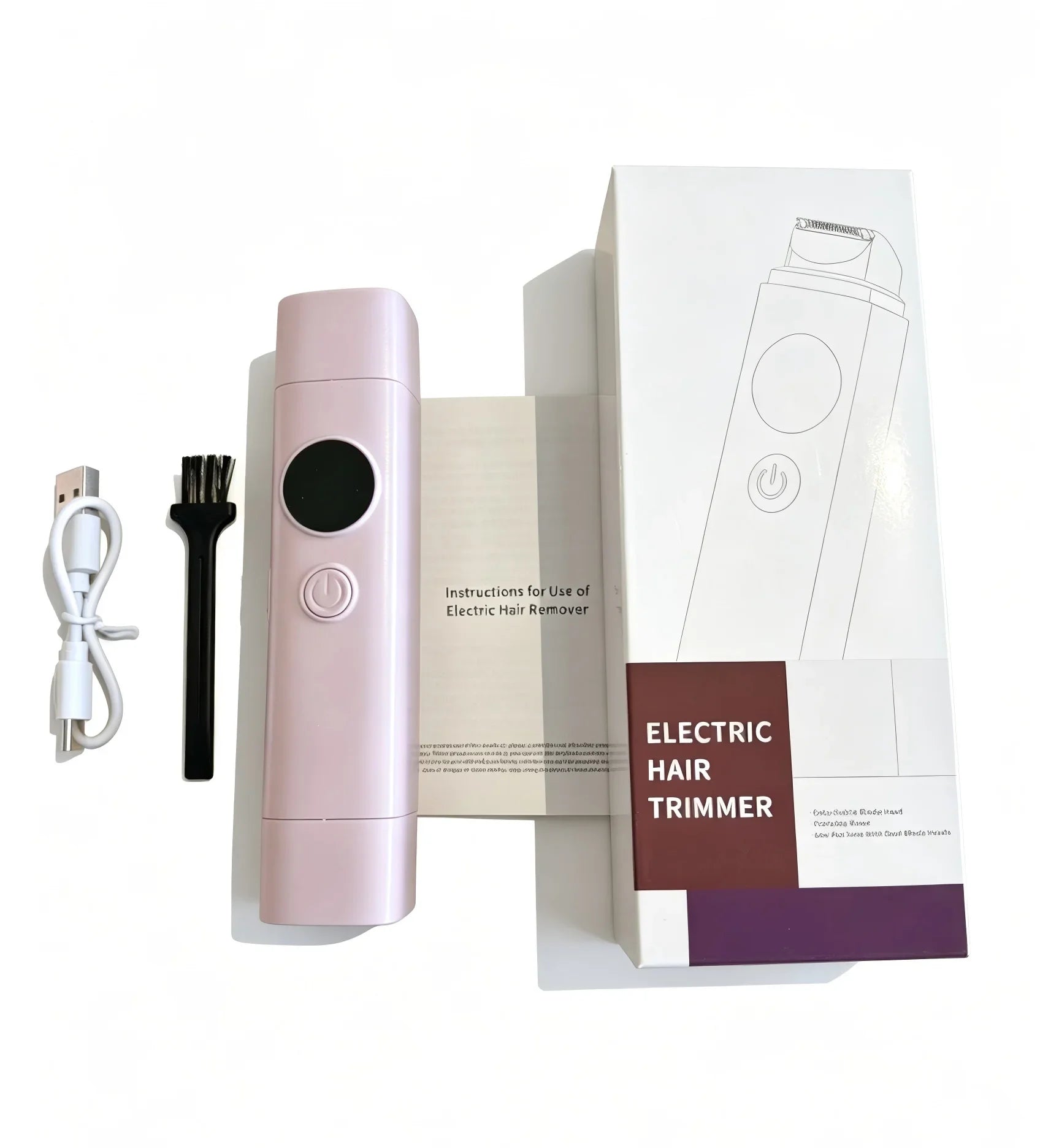 Rechargeable Waterproof DualHead Women Hair Remover Painless Electric Shaver Gentle Trimmer for Bikini Intimate Areas Whole Body