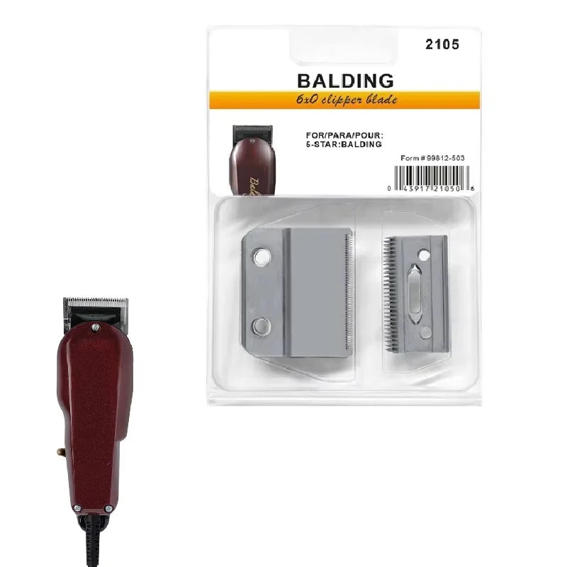 #2105，Professional 6X0 Precision Blade Compatible with Wahl Professional 5 Star Series Balding 8110 Hair Clipper，Silver