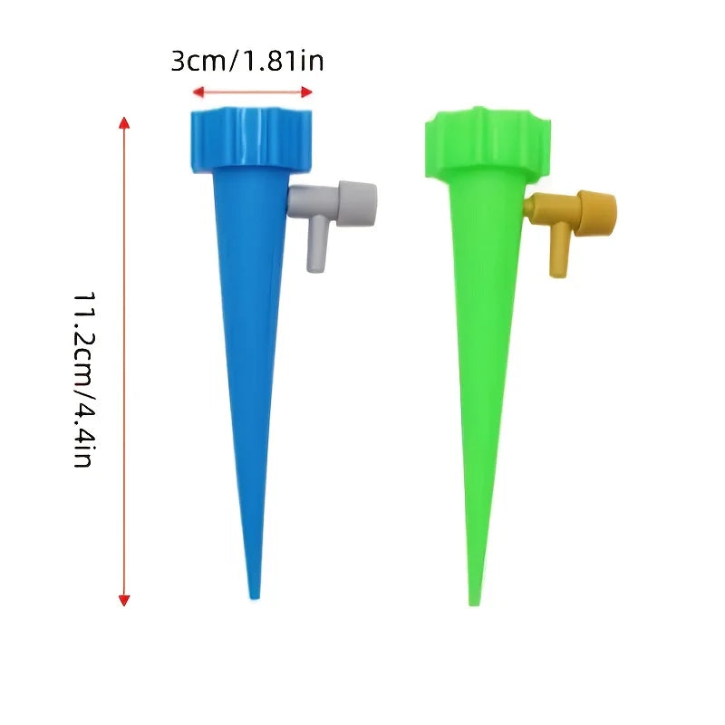 10 Automatic Water Spray Adjustable Plant Watering Nozzles with Slow-release Control Valve Switches, Outdoor and Vacation Lazy