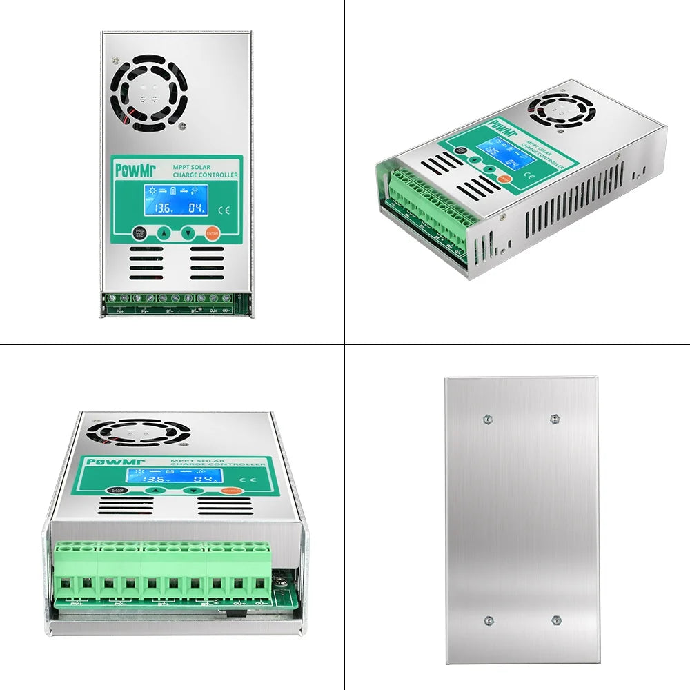 PowMr MPPT 60A Solar Charge Controller Max PV 160V Auto 12V 24V 36V 48V for Lead Acid Lithium Battery Regulator Solar Panel