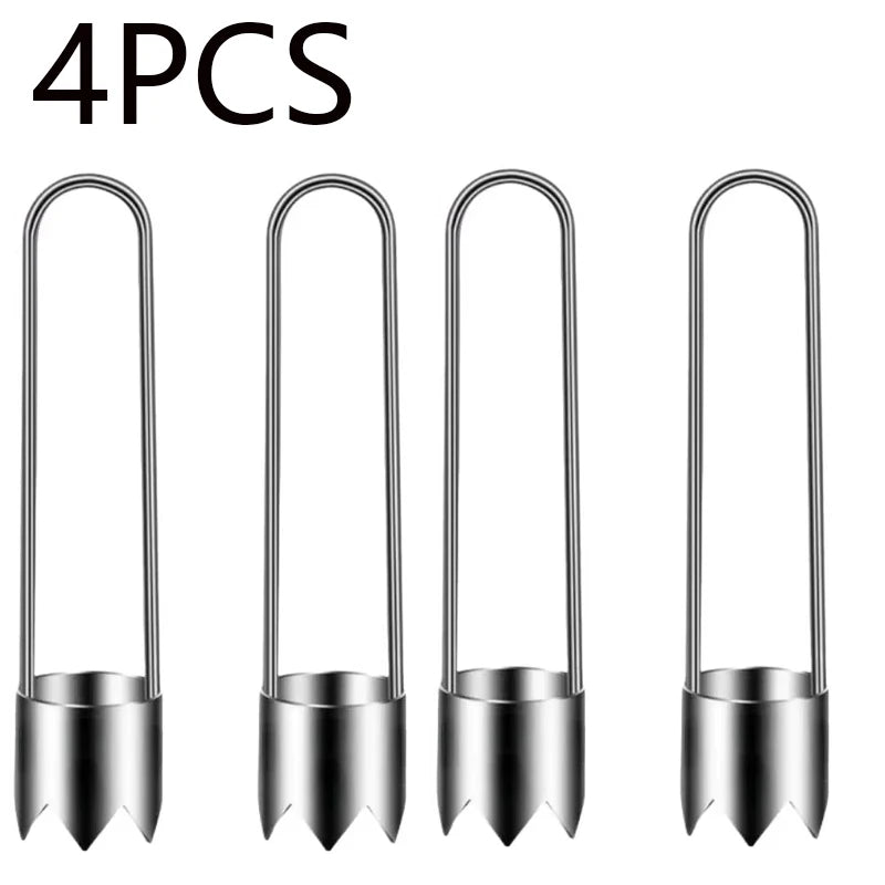 Stainless Steel Corers Portable Core Remover Fruit and Vegetable Core Extractor Kitchen Tools for Pitting Chili Peppers Melons