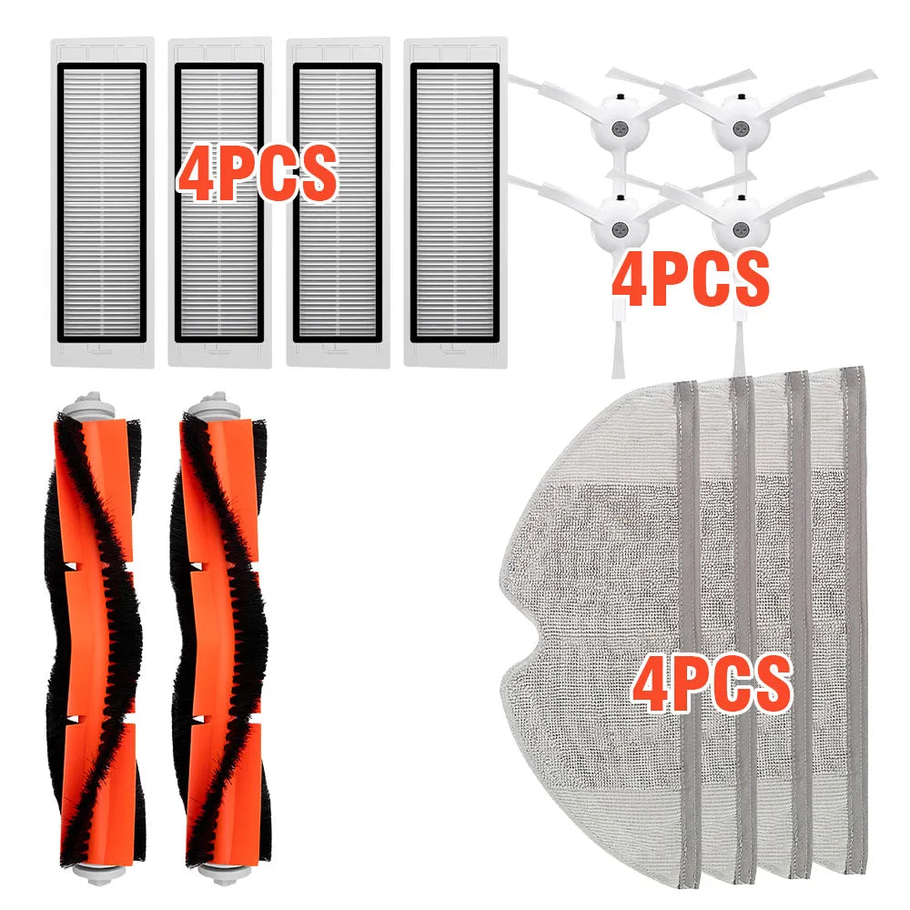 HEPA Filter Main Brush for Xiaomi MI Robot 2 Roborock S50 S51 T4 P5 T6 T7 PRO S5 Max Vacuum Cleaner Parts SDJQR01RR SDJQR02RR
