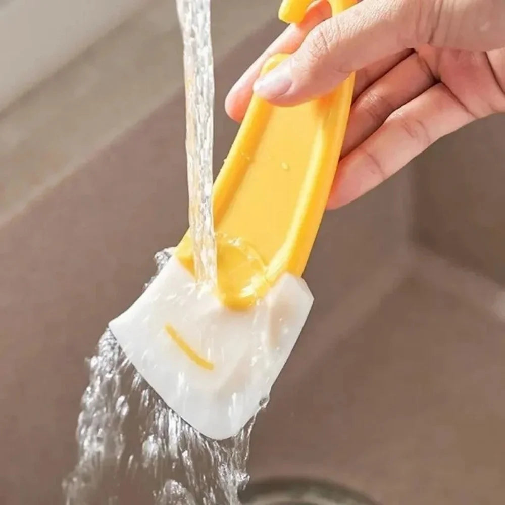 Kitchen Scraper Cleaning Spatula Soft Blade Scraper Brush Dirty Pan Pot Dishes Cleaner Tools Cooking Baking Tool Kitchen Gadget