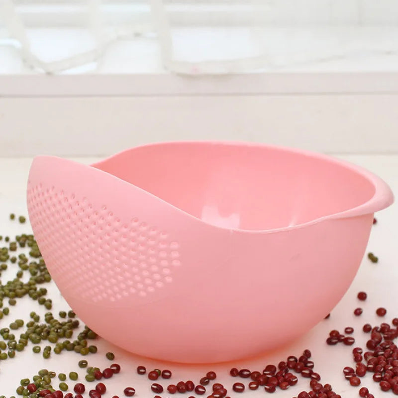 RiceWashingMachine Drain Basket Multifunctional Vegetable Washing Spray Family Kitchen Essential for Vegetables Fruits and Pasta