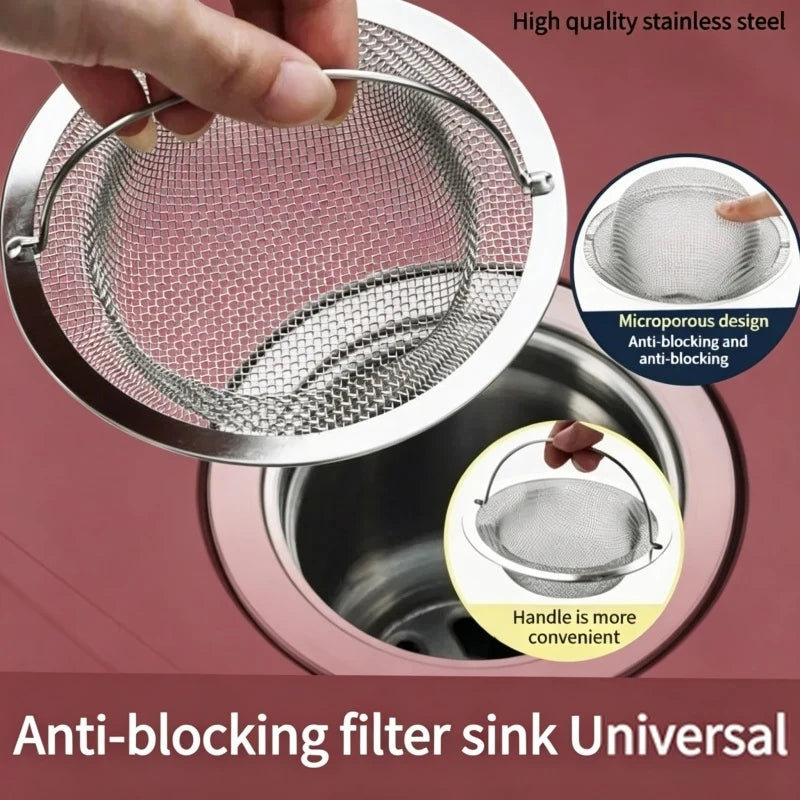 Stainless Steel Kitchen Sink Filter Garbage Food Residue/Hair Catcher Keep Your Bathtub for Kitchen Bathroom Accessories