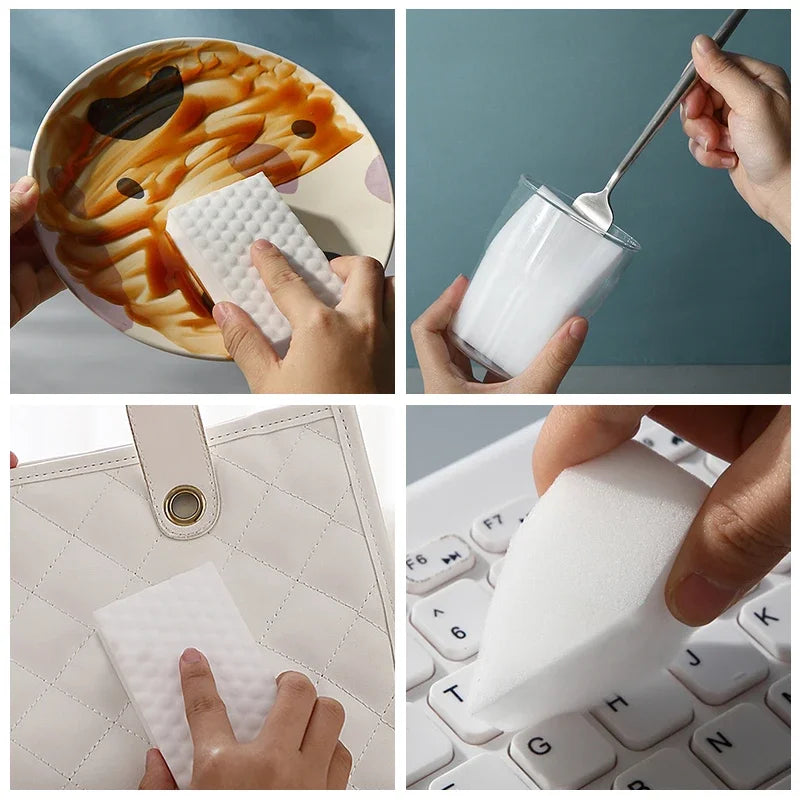 20/50/100 Pack Magic Melamine Sponge Eraser, Multi-Scene White Cleaning Sponge for Kitchen Bathroom Office Dish Washing Tools