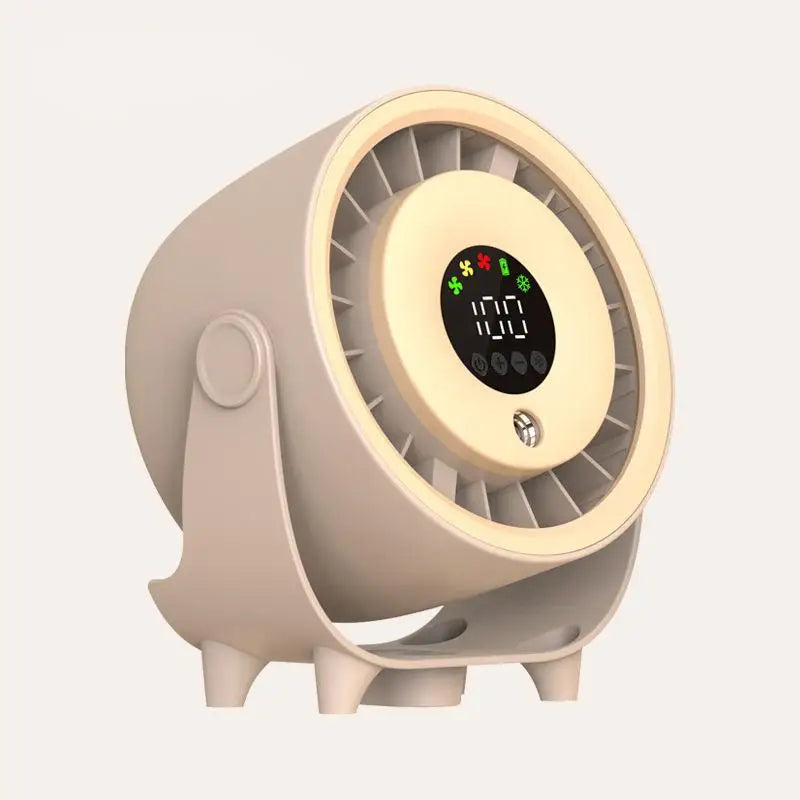 New Portable Misting Desk Fan, 100 Speeds Turbo Table Fan with Digital Display, 6.3 Inch USB Rechargeable Quiet Desktop Misting Fans for Bedroom Office Travel Kitchen Low Noise, 120° Rotating Wall-Mounted Design for Home, Of