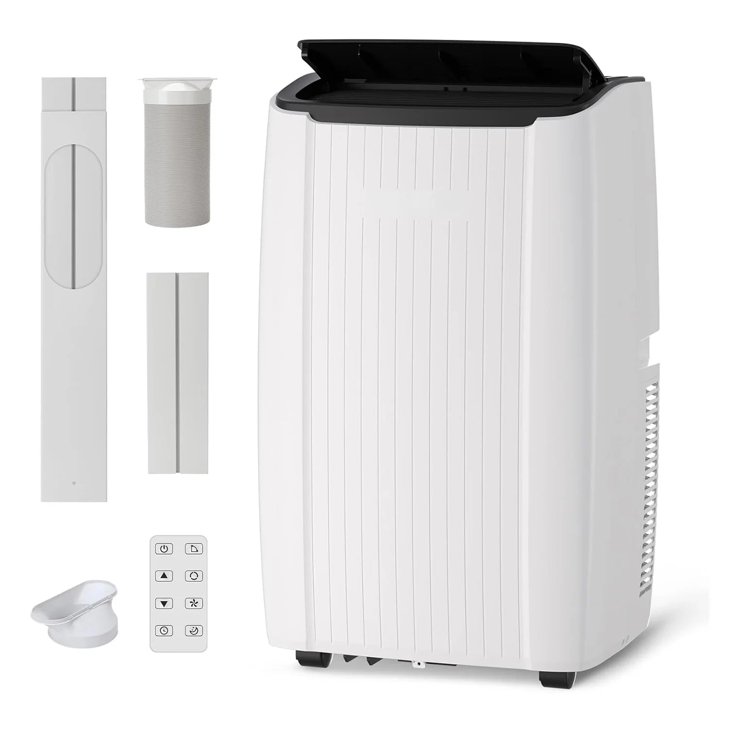 12000/14000 BTU Portable Air Conditioner, 3-in-1 AC Unit with Dehumidifier & Fan, Powerful Cooling for Large Rooms Up to 550/700 Sq.Ft, Remote Control, White