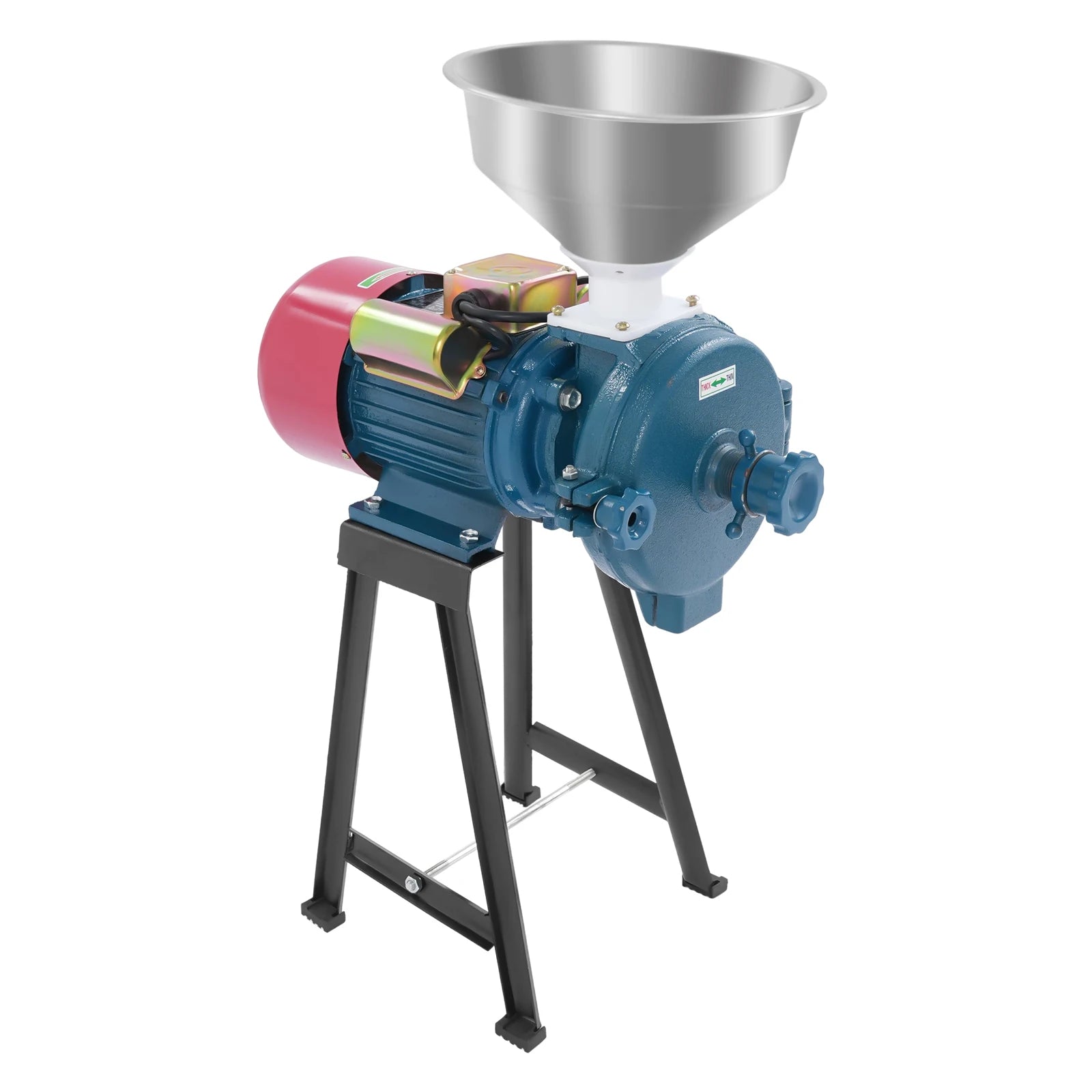 2200W Electric Grain Grinder, Commercial Mill Cereal Grinding Machine 60 Mesh Adjustable for Corn Coffee Herbs Spices