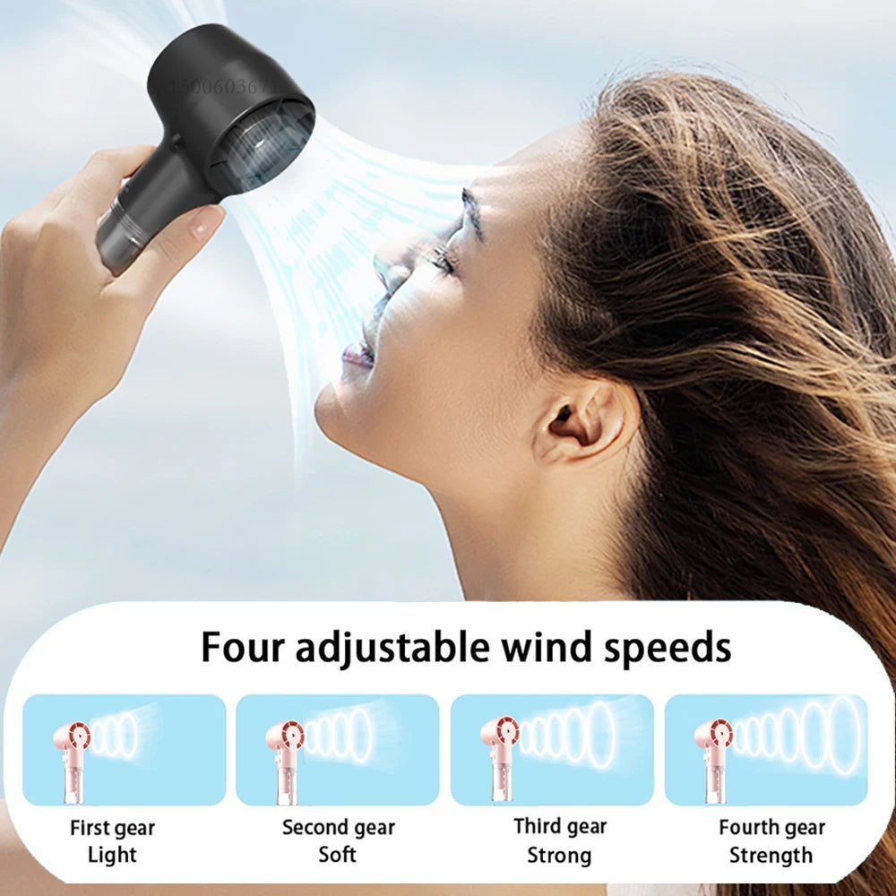 Portable Mini Humidifier Fan Neck Hanging Spray Fan Handheld Water Mist Fan Rechargeable Personal Hand Fan With Water Spray
