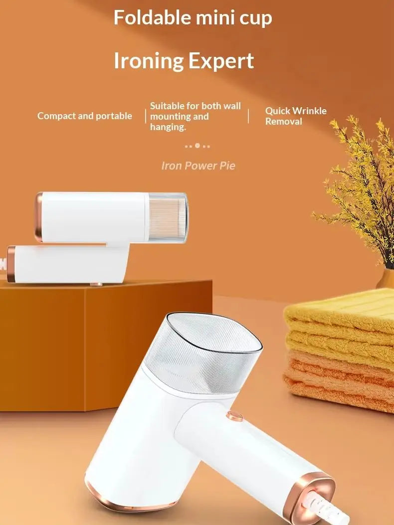 Folding Mini Steam Iron, Portable Handheld Garment Steamer, Wet & Dry Ironing Machine for Home Travel