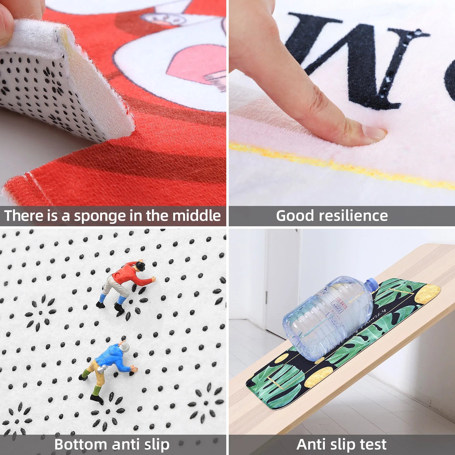 1piece Multi-purpose Sponge Water Absorption Mat:Kitchen,Bathroom Bathroom Anti-skid,Moisture Absorption,Machine Washable Carpet