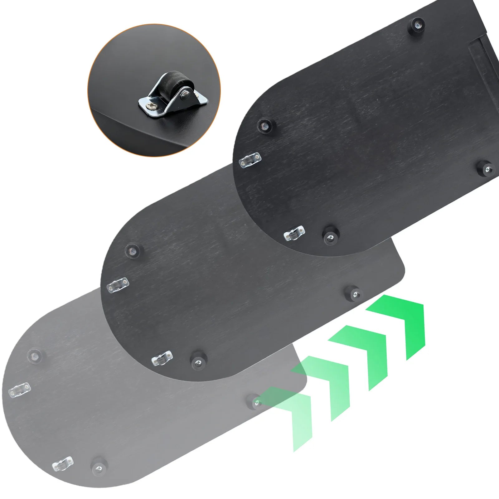 Thermomix TM7 Sliding Board with Wheels:Easy-Move Base Glider with Finger Grip Notch&Stable Rubber Base,Protects TM7&Countertops
