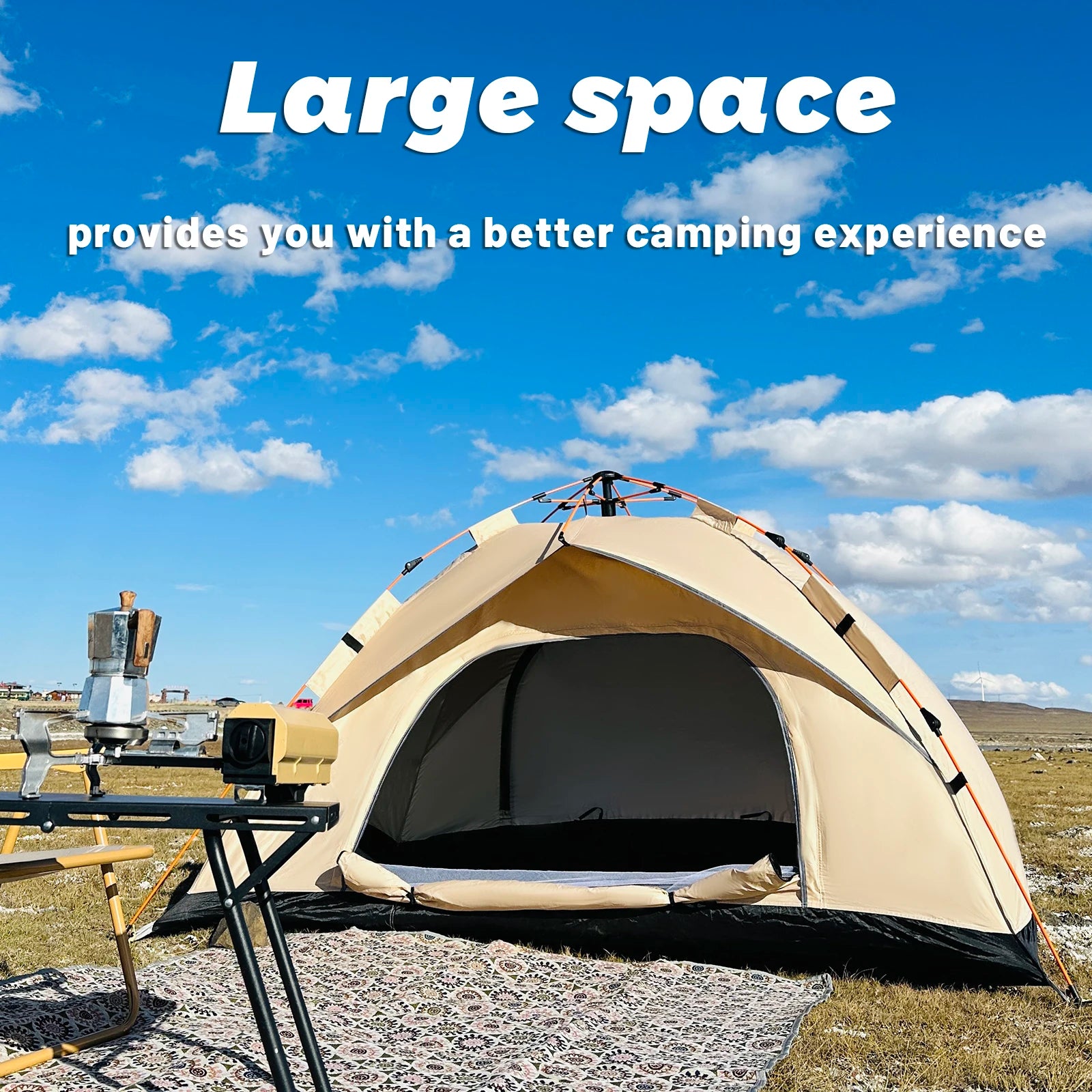 Pakicetus Instant Setup Pop-Up Tent, Waterproof Sun & Rain Protection for Camping Beach Fishing