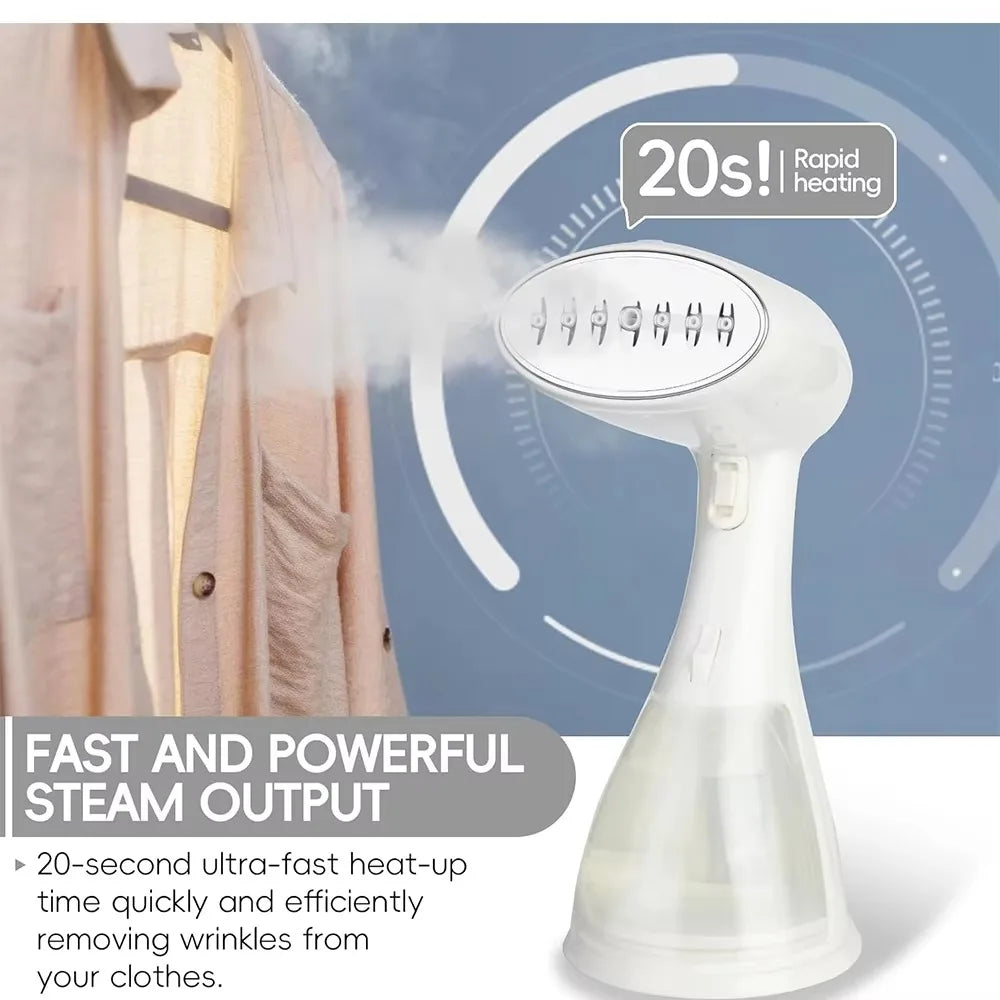 Saierfour 1500W Portable Handheld Garment Steamer Mini Steam Iron Press Travel Business Clothes Wrinkle Remover Home Fabric Steaming Brush