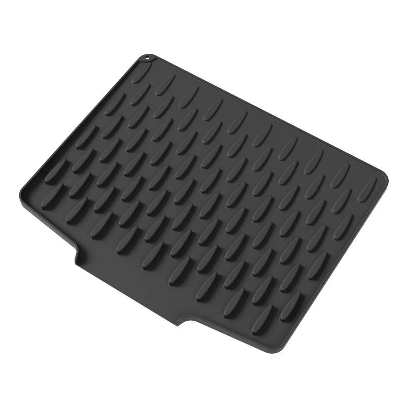 Silicone Kitchen Drain Mat with Built in Drainage Easy Clean for Countertops Sinks Refrigerators Home Accessory Tool