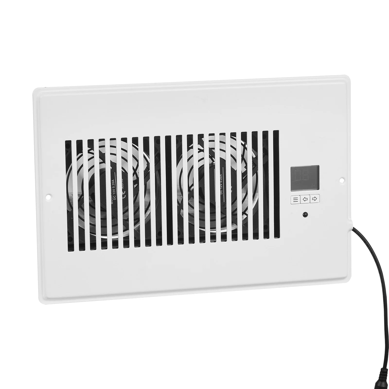 SucceBuy Register Booster Fan Quiet Vent Booster Fan with Remote Control Thermostat Control for Heating Cooling Smart Vent White