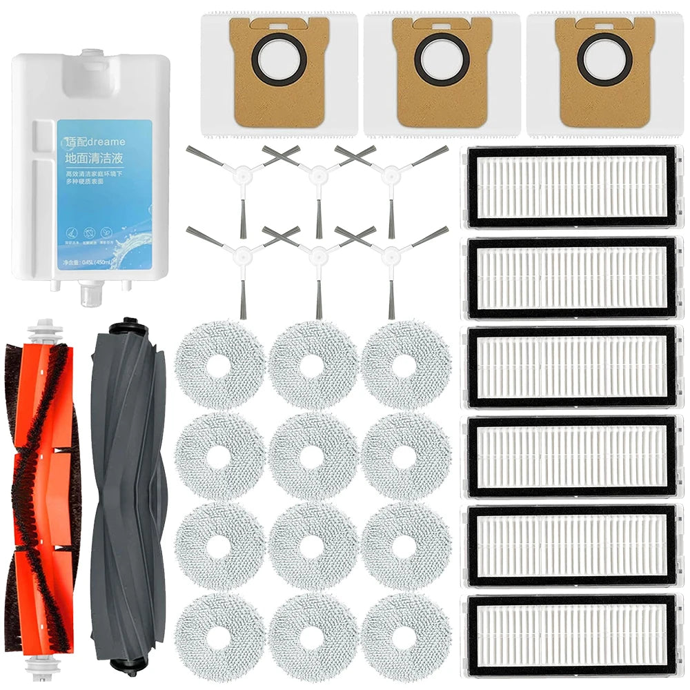 For Dreame Bot L30 Ultra L20 Ultra Robot Vacuum Spare Parts, Main Side Brush Hepa Filter Mop Cloth Dust Bag Accessories