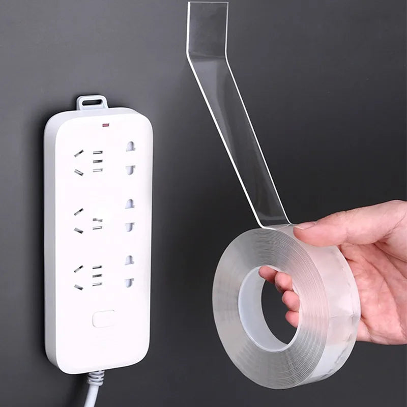 "Versatile Reusable Double-Sided Waterproof Adhesive Tape - Perfect for Kitchen and Bathroom Supplies"