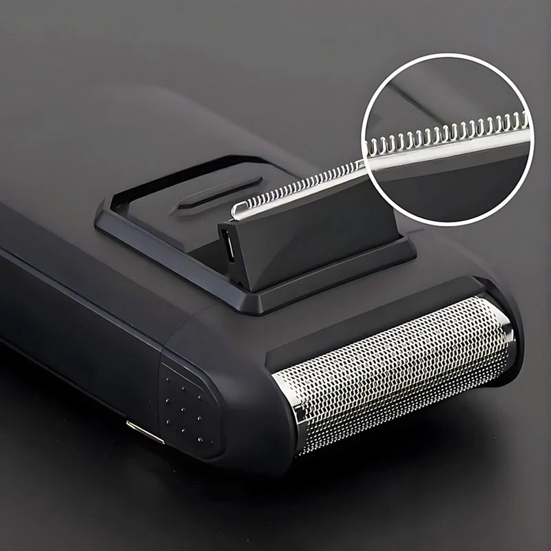 Multi functional men's rechargeable shaver, suitable for trimming hair on the head and face, high-quality gift choice.