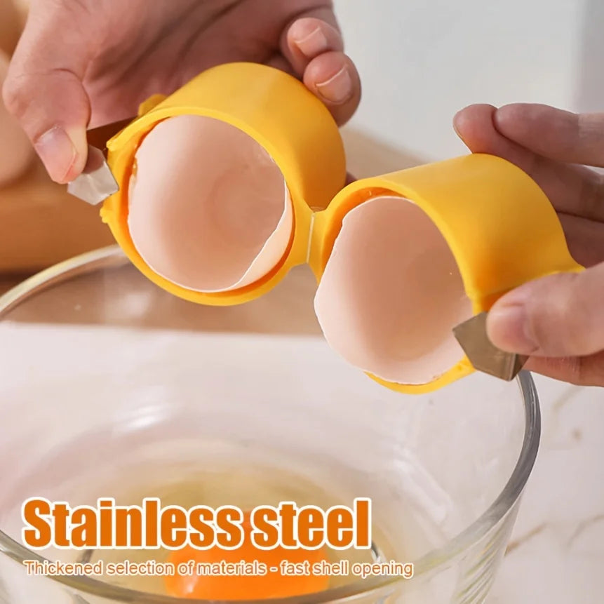 Plastic Egg Shell Opener Professional Manual Eggs Breaker Non-Stick Hand Eggshell Separator Multifunctional Kitchen Baking Tool