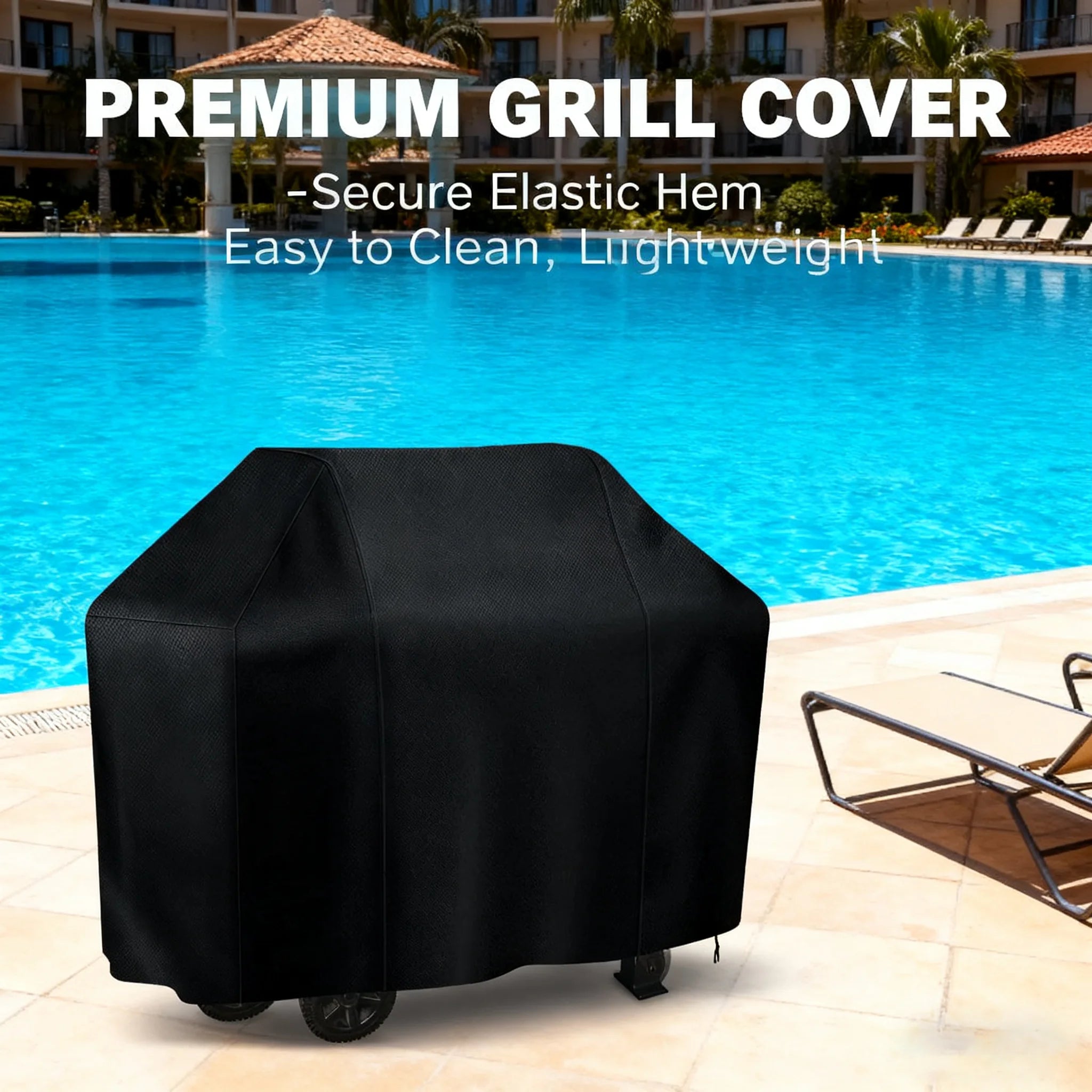 BBQ Grill Cover, Waterproof Gas Grill Cover, Anti-UV Fade Resistant, Universal Fit Multiple Sizes