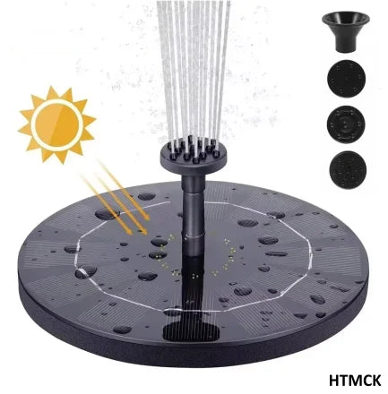 Solar Fountain Pump Floating Solar Panel Bird Baths Water Fountain with 4 Nozzles For Garden Outdoor Water Pool Pond Decor
