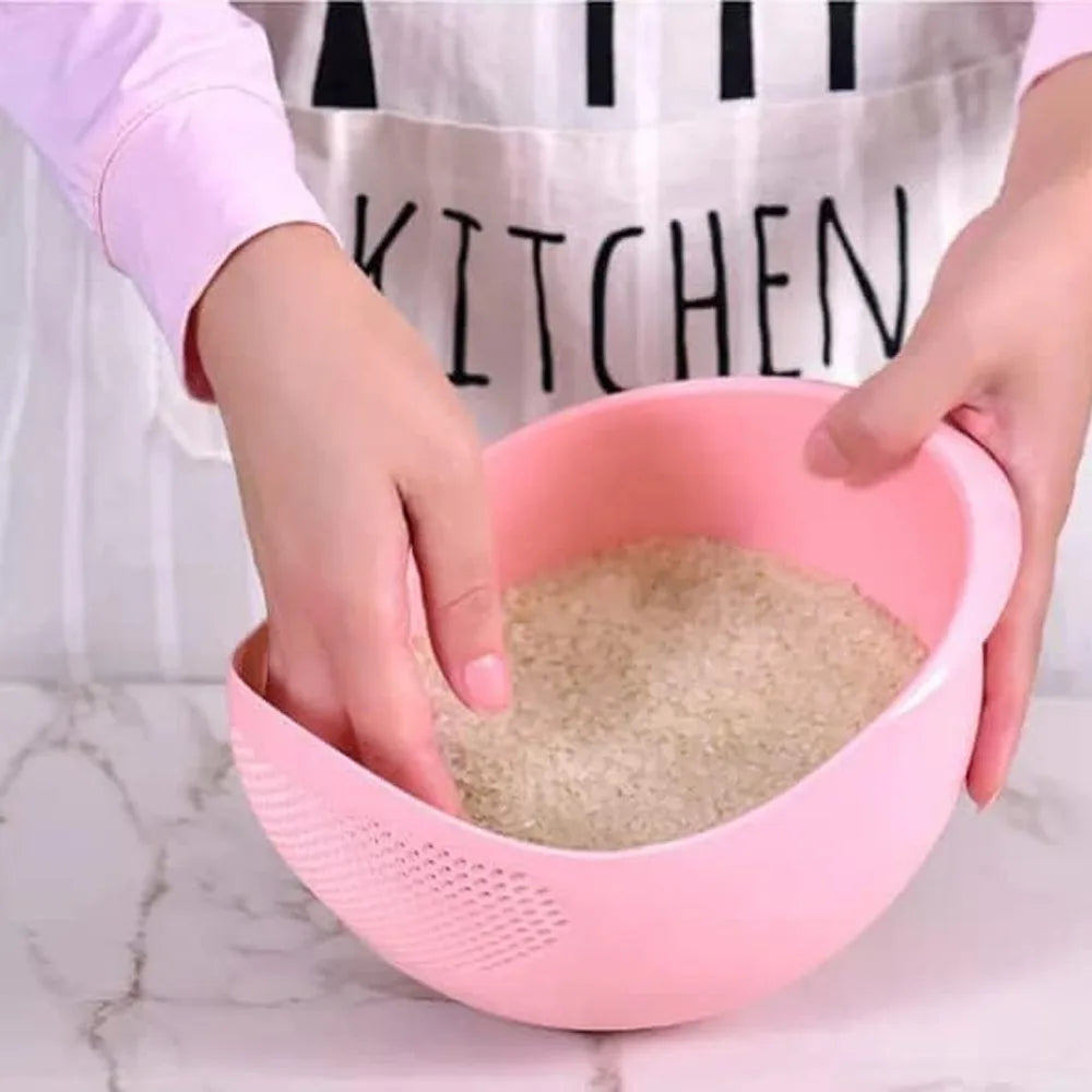 RiceWashingMachine Drain Basket Multifunctional Vegetable Washing Spray Family Kitchen Essential for Vegetables Fruits and Pasta