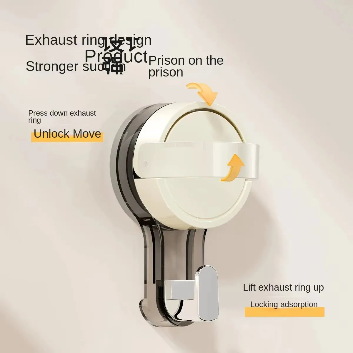 Strong Vacuum Suction Hooks Traceless No-Drilling Adhesive for Home Bathroom Kitchen Door Back Toilet Area Purpose Strong Hold